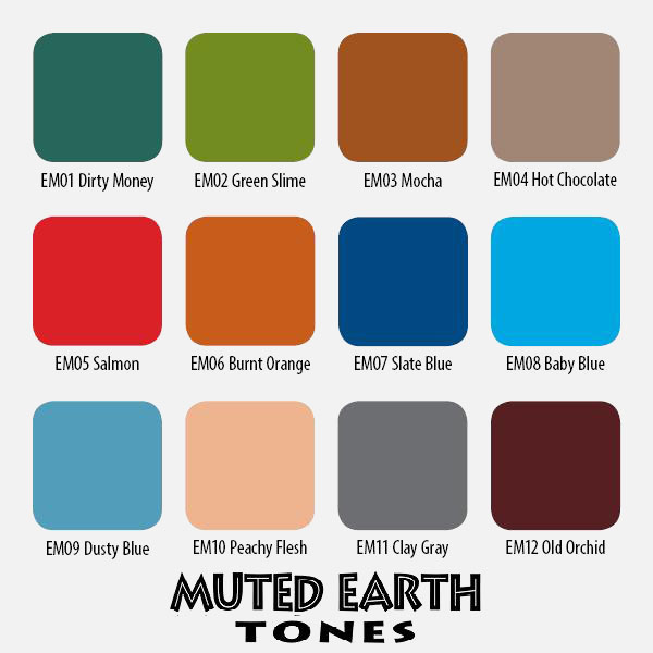 Muted Earth Tones Краска Eternal набор 12 цветов