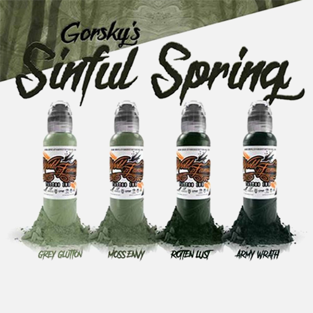 Grey Glutton Gorsky Sinful Spring Set World Famous Ink 
