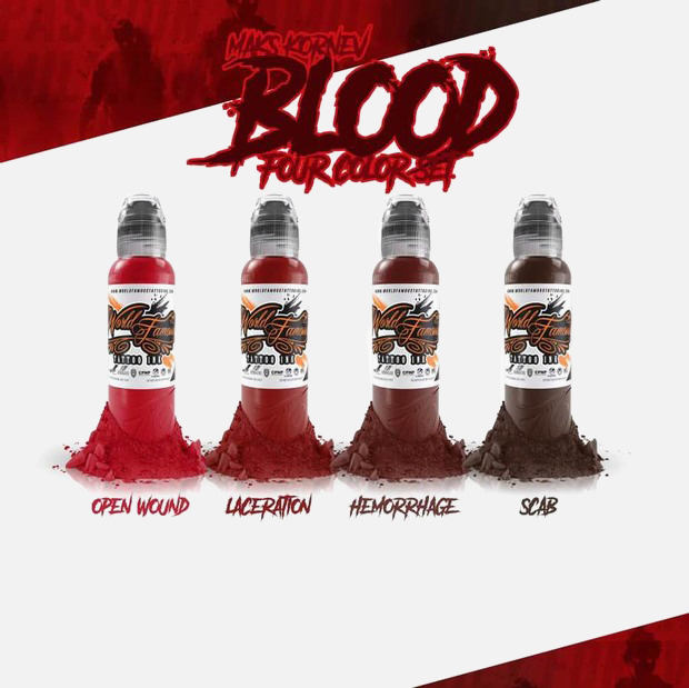 Laceration Mak's Blood Color Set World Famous Ink