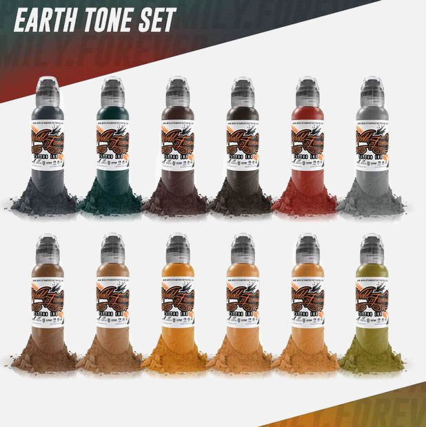 Earthtone 12 colors Set World Famous Ink