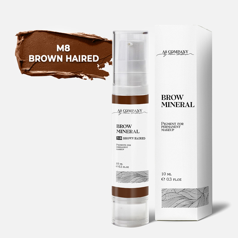 Пигмент для бровей M8-Brown haired-Brow mineral 10 мл AS Company