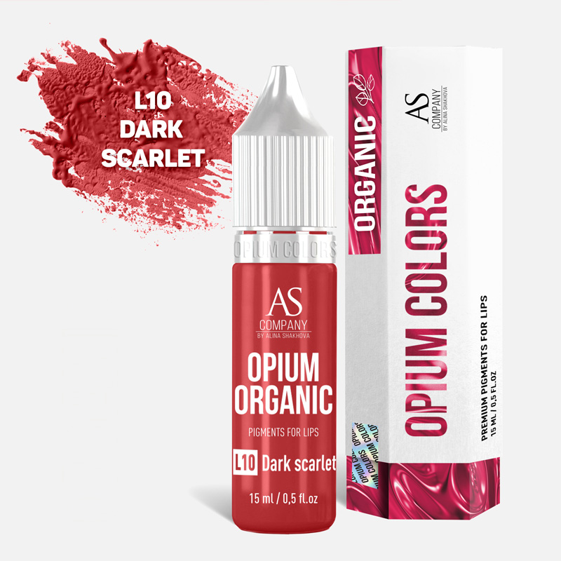 Пигмент для губ L10-Dark skarlet organic Opium colors AS Company
