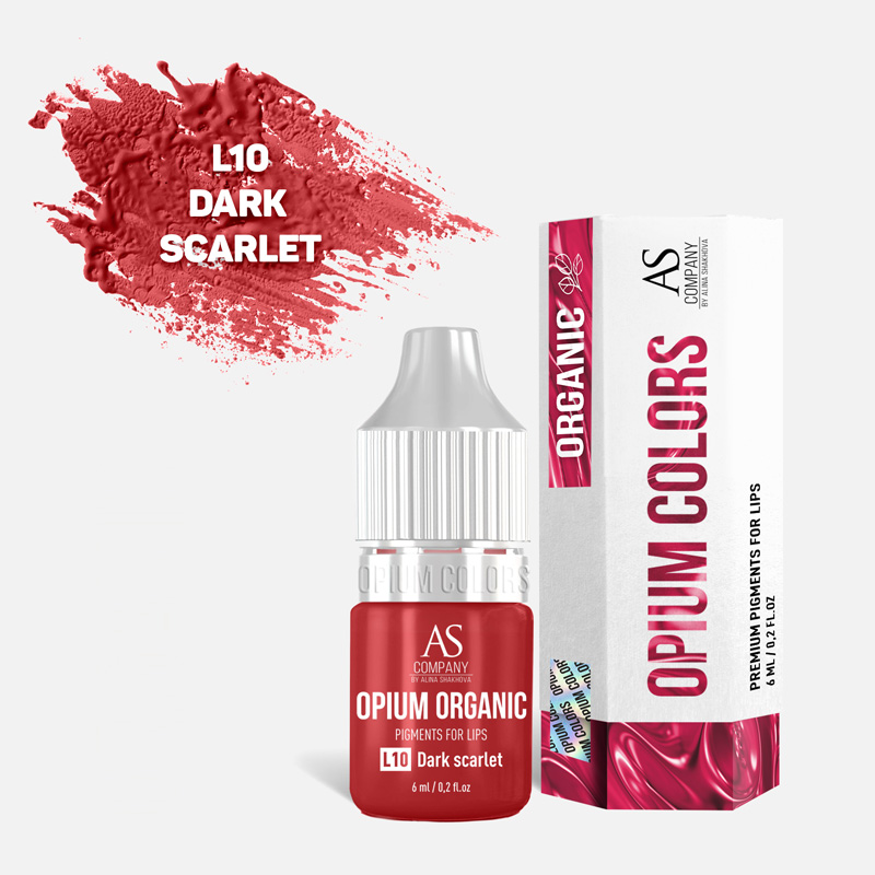Пигмент для губ L10-Dark skarlet organic Opium colors AS Company