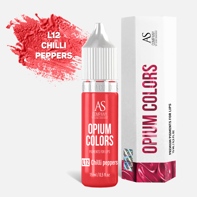 Пигмент для губ L12-Chilli peppers organic Opium colors 15 мл AS Company