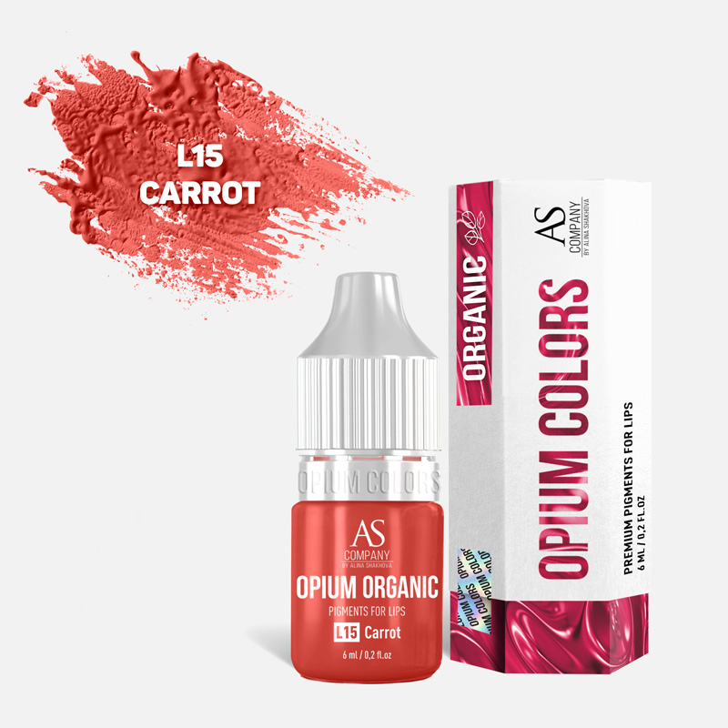 Пигмент для губ L15-Carrot organic Opium colors AS Company