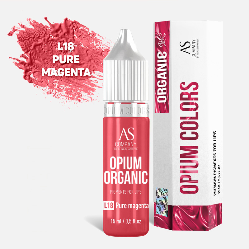 Пигмент для губ L18-Pure magenta organic Opium colors AS Company