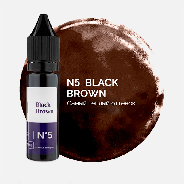 #5 Black Brown Краска Hanafy Colors